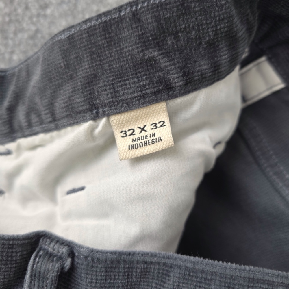 Flint & Tinder 32X32 Mens Corduroy Tapered Fit Pants -Gray - Picture 6 of 11